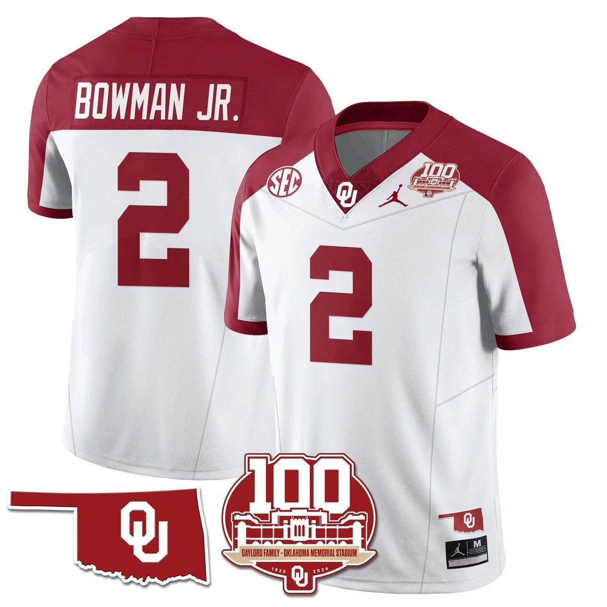 Personalized OS 1946-56 Throwback Uniforms - 100th Season - Alternate White / Billy Bowman Jr. - 2 Stitched