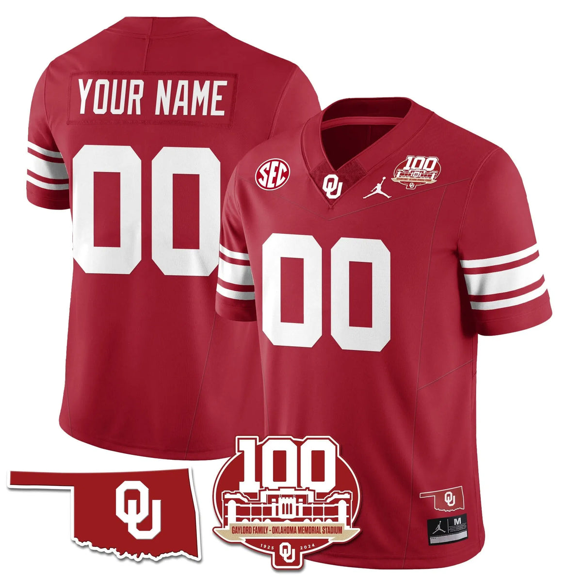 Personalized Custom OS 1946-56 Throwback Uniforms - 100th Season - Crimson Stitched