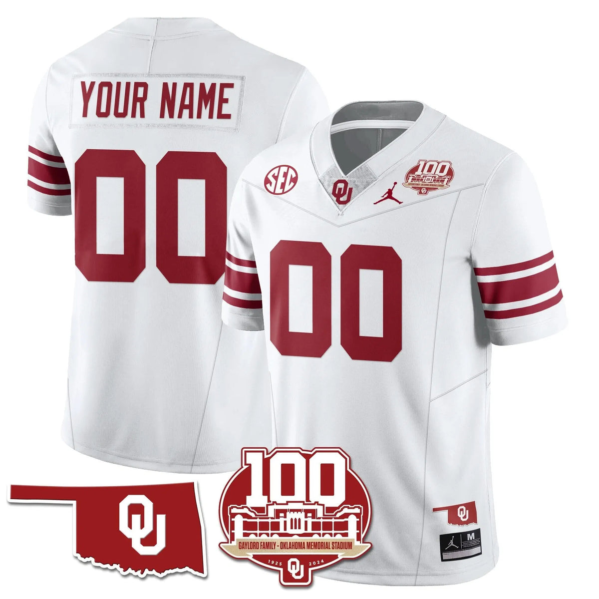 Personalized Custom OS 1946-56 Throwback Uniforms - 100th Season - White Stitched