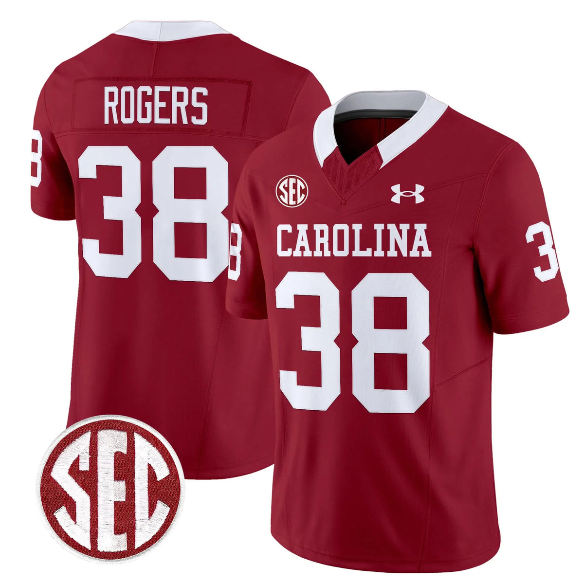 Personalized SCG 1980 Throwback Vapor Limited Jersey - Garnet / George Rogers Stitched