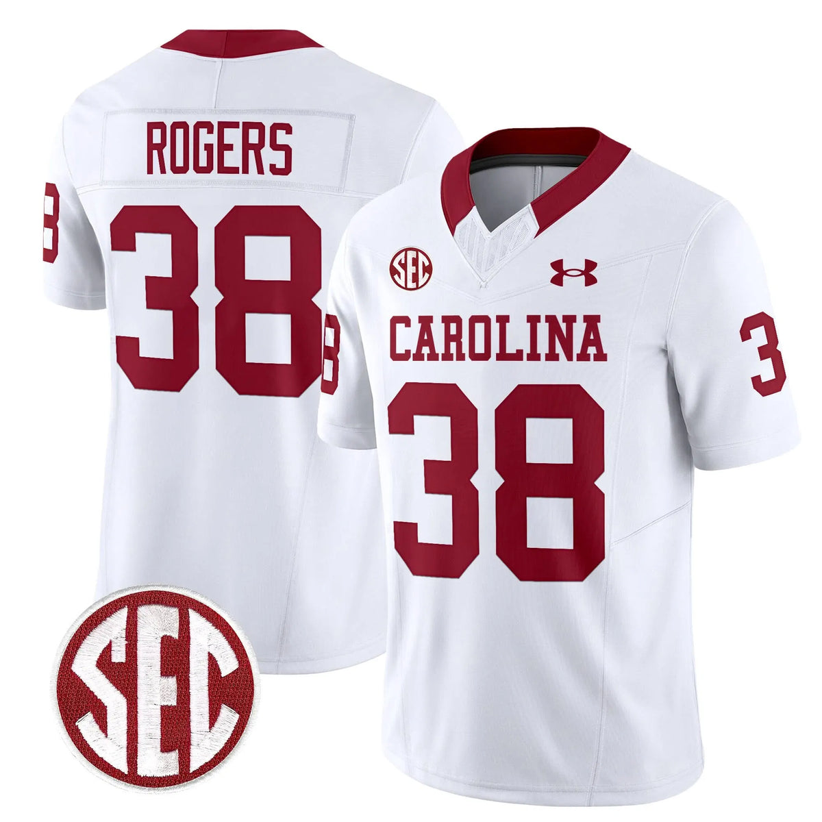 Personalized SCG 1980 Throwback Vapor Limited Jersey - White / George Rogers Stitched