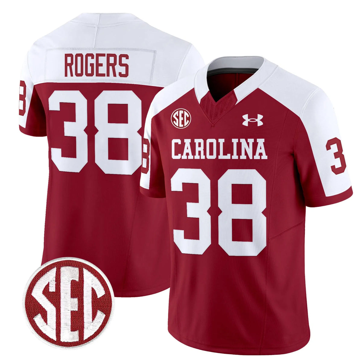 Personalized SCG 1980 Throwback Vapor Limited Jersey - Garnet Alternate / George Rogers Stitched