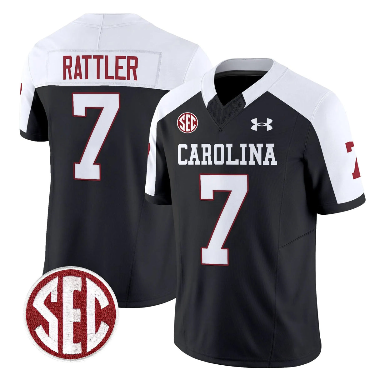 Personalized SCG 1980 Throwback Vapor Limited Jersey - Black Alternate / Spencer Rattler Stitched