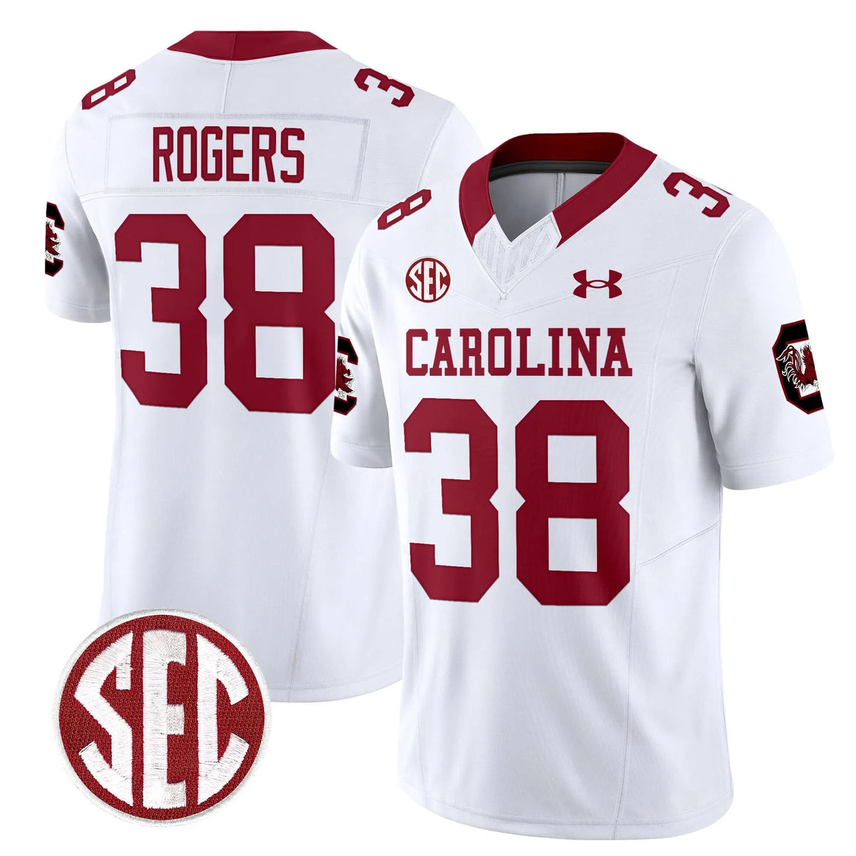 Personalized SCG 1980 Throwback Vapor Limited Jersey V2 - White / George Rogers Stitched