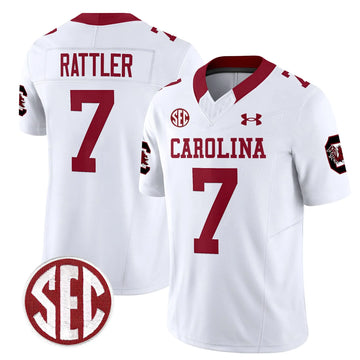 Personalized SCG 1980 Throwback Vapor Limited Jersey V2 - White / Spencer Rattler Stitched
