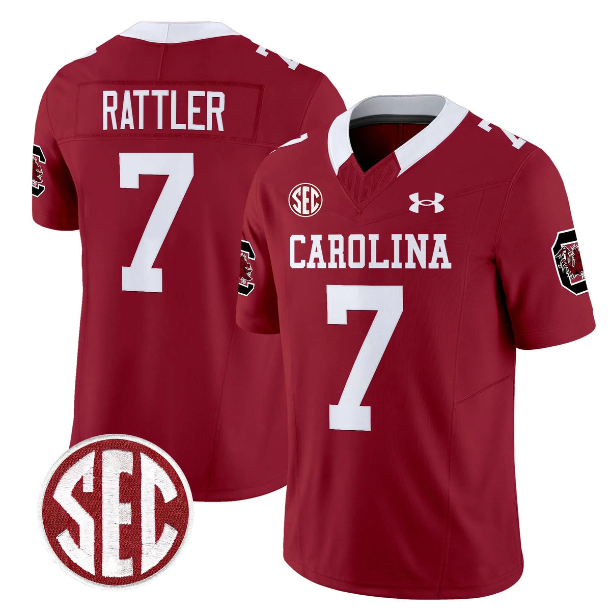 Personalized SCG 1980 Throwback Vapor Limited Jersey V2 - Garnet / Spencer Rattler Stitched