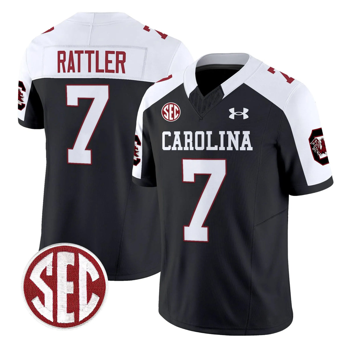Personalized SCG 1980 Throwback Vapor Limited Jersey V2 - Black Alternate / Spencer Rattler Stitched