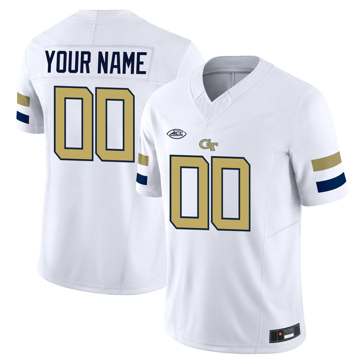 Personalized Georgia Tech 24/25 Jersey - CUSTOM - 00 / White Stitched