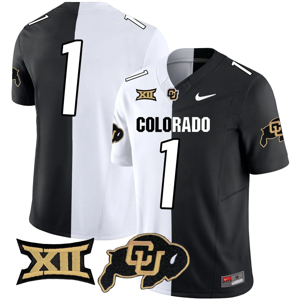 Personalized CB Vapor Limited Jersey V2 - Big 12 XII Patch - Stripeout / #1 Team Stitched