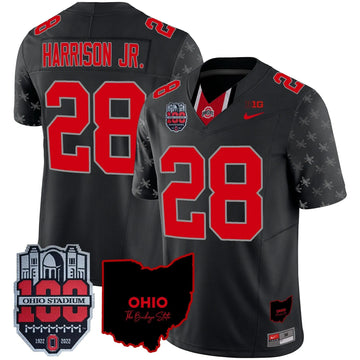 Personalized OSB 100th Anniversary Patch Vapor Limited Jersey - Black Limited / Marvin Harrison Jr Stitched