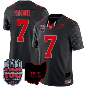 Personalized OSB 100th Anniversary Patch Vapor Limited Jersey - Black Limited / C J Stroud Stitched