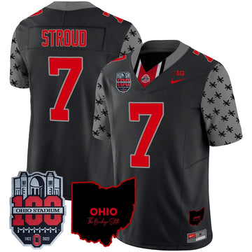 Personalized OSB 100th Anniversary Patch Vapor Limited Jersey - Black / C J Stroud Stitched