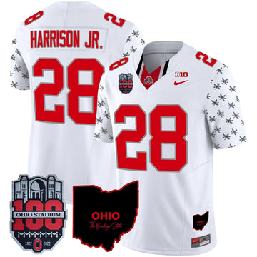 Personalized OSB 100th Anniversary Patch Vapor Limited Jersey - White Limited / Marvin Harrison Jr Stitched
