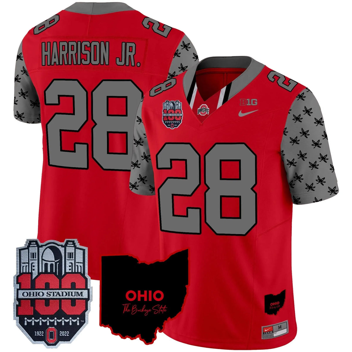 Personalized OSB 100th Anniversary Patch Vapor Limited Jersey - Red / Marvin Harrison Jr Stitched