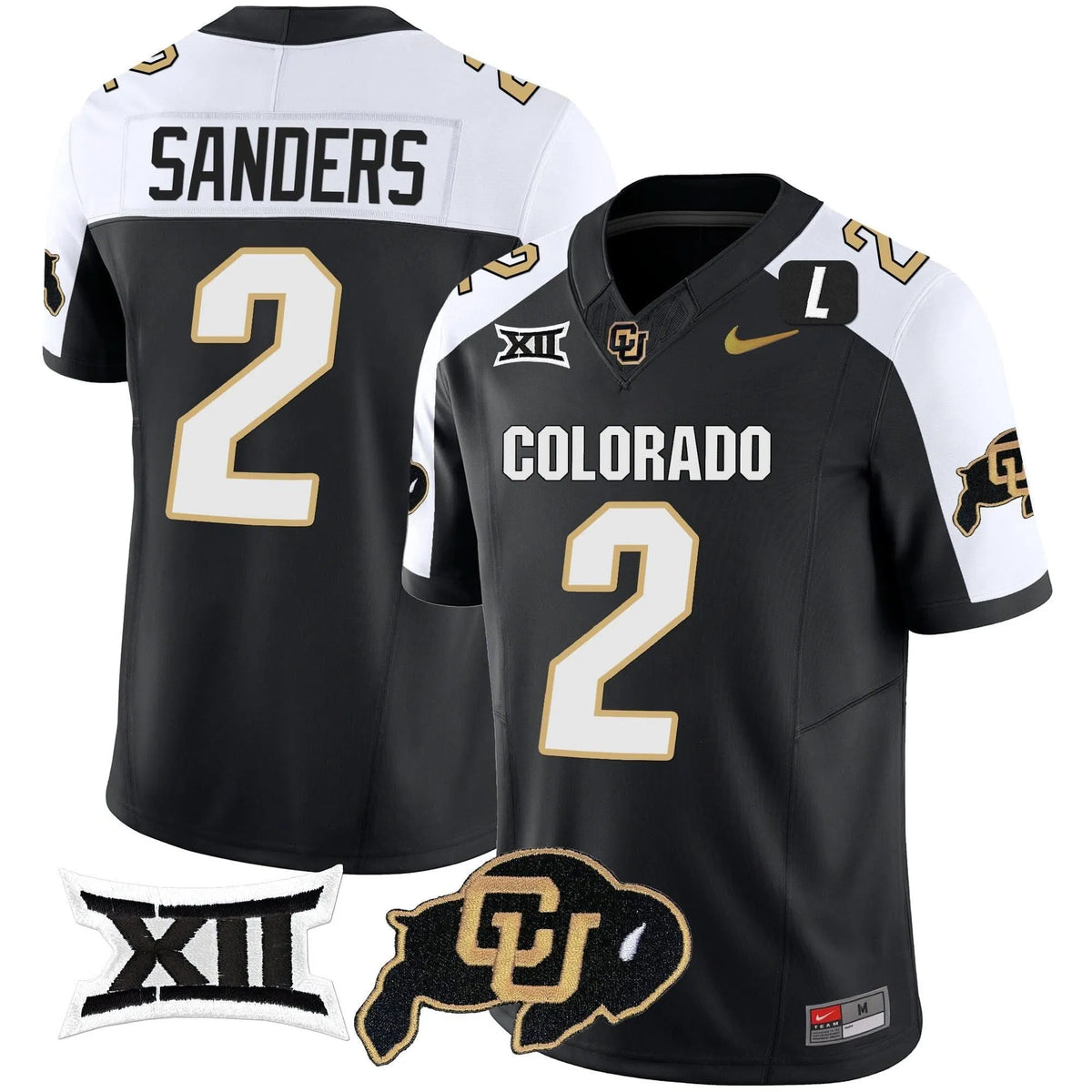 Personalized CB Vapor Limited Jersey V2 - Big 12 XII Patch - Alternate / Shedeur Sanders Stitched