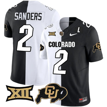Personalized CB Vapor Limited Jersey V2 - Big 12 XII Patch - Stripeout / Shedeur Sanders Stitched