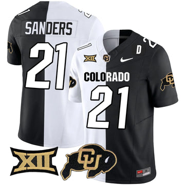 Personalized CB Vapor Limited Jersey V2 - Big 12 XII Patch - Stripeout / Shilo Sanders Stitched