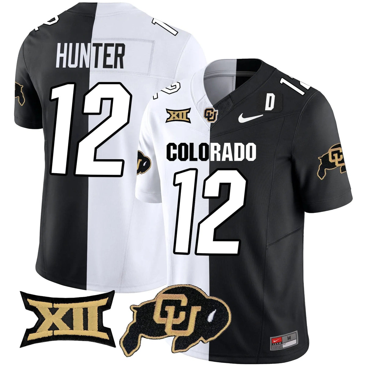 Personalized CB Vapor Limited Jersey V2 - Big 12 XII Patch - Stripeout / Travis Hunter Stitched