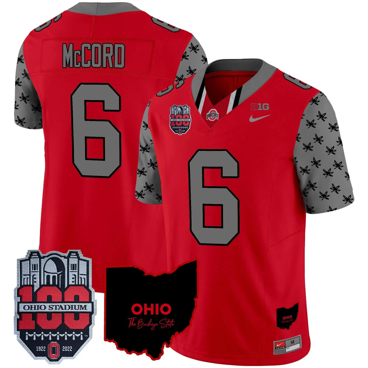 Personalized OSB 100th Anniversary Patch Vapor Limited Jersey - Red / Kyle Mccord Stitched
