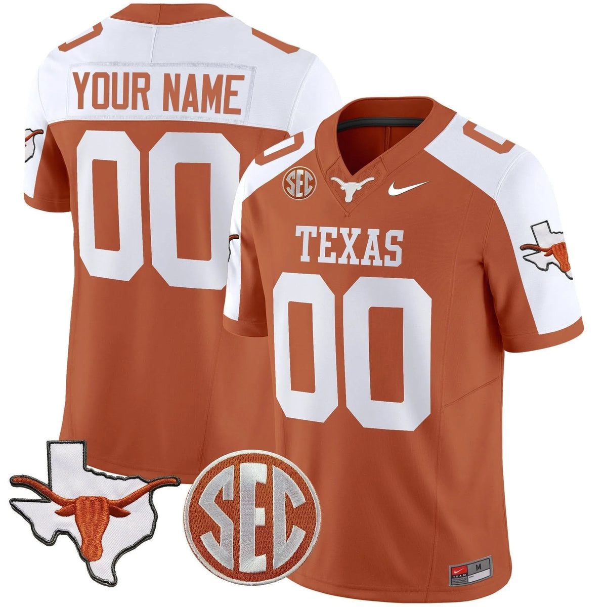 Personalized TL State Map & Sec Patch Vapor Limited Custom Jersey V5 - Orange Alternate Stitched