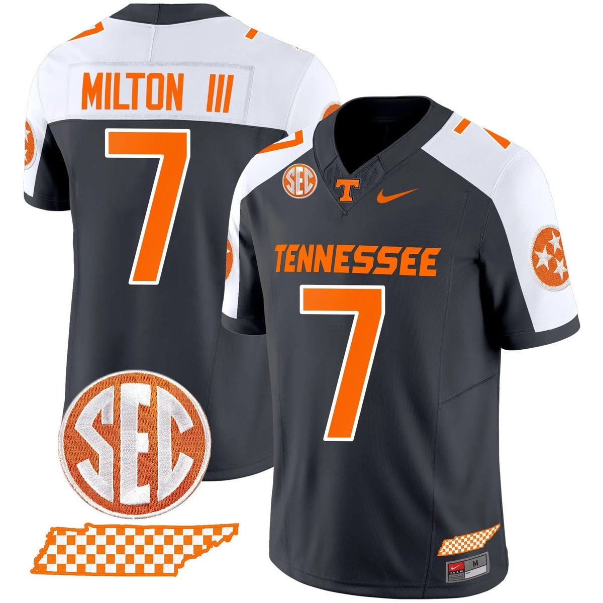 Personalized TV 2026 Vapor Limited Jersey V2 - Grey Alternate / Joe Milton III Stitched