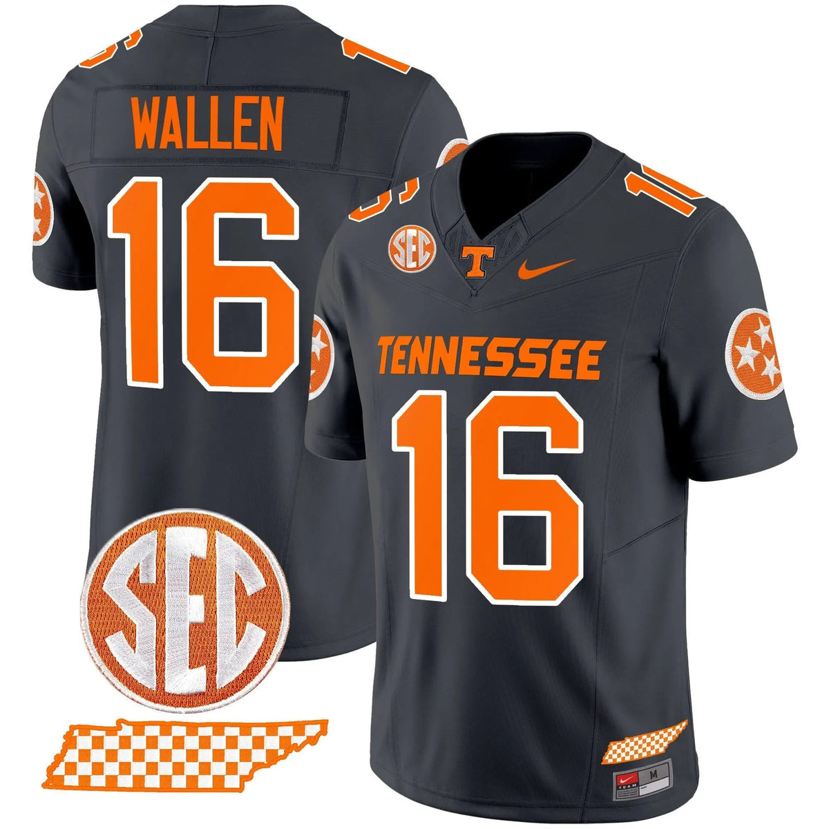 Personalized TV 2026 Vapor Limited Jersey V2 - Smokey Grey / Morgan Wallen Stitched