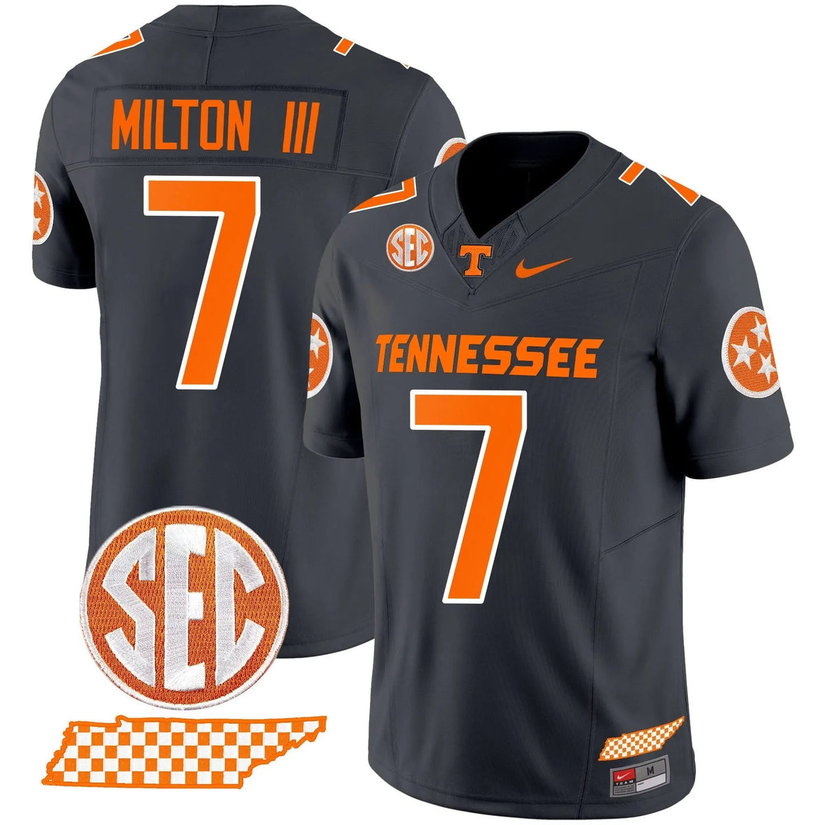 Personalized TV 2026 Vapor Limited Jersey V2 - Smokey Grey / Joe Milton III Stitched