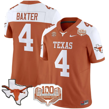 Personalized TL 2026 Vapor Limited Jersey - 100 years of Darrell K Royal - Orange Alternate / CJ Baxter Stitched