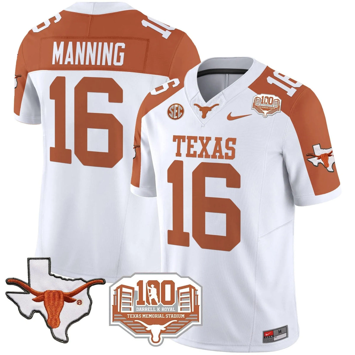 Personalized TL 2026 Vapor Limited Jersey - 100 years of Darrell K Royal - Inverted / Arch Manning Stitched