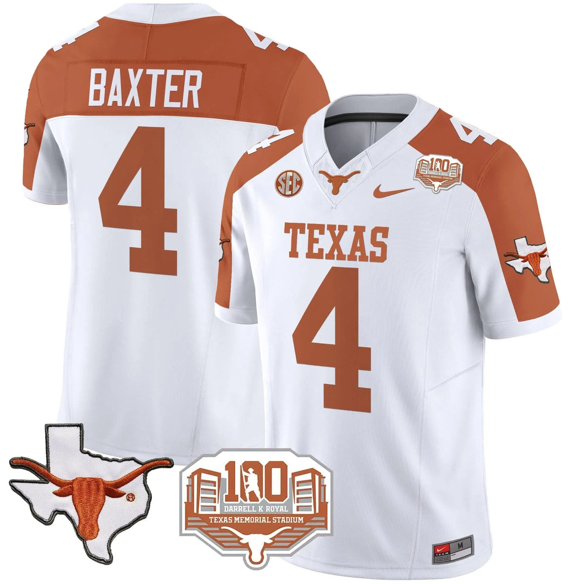 Personalized TL 2026 Vapor Limited Jersey - 100 years of Darrell K Royal - Inverted / CJ Baxter Stitched