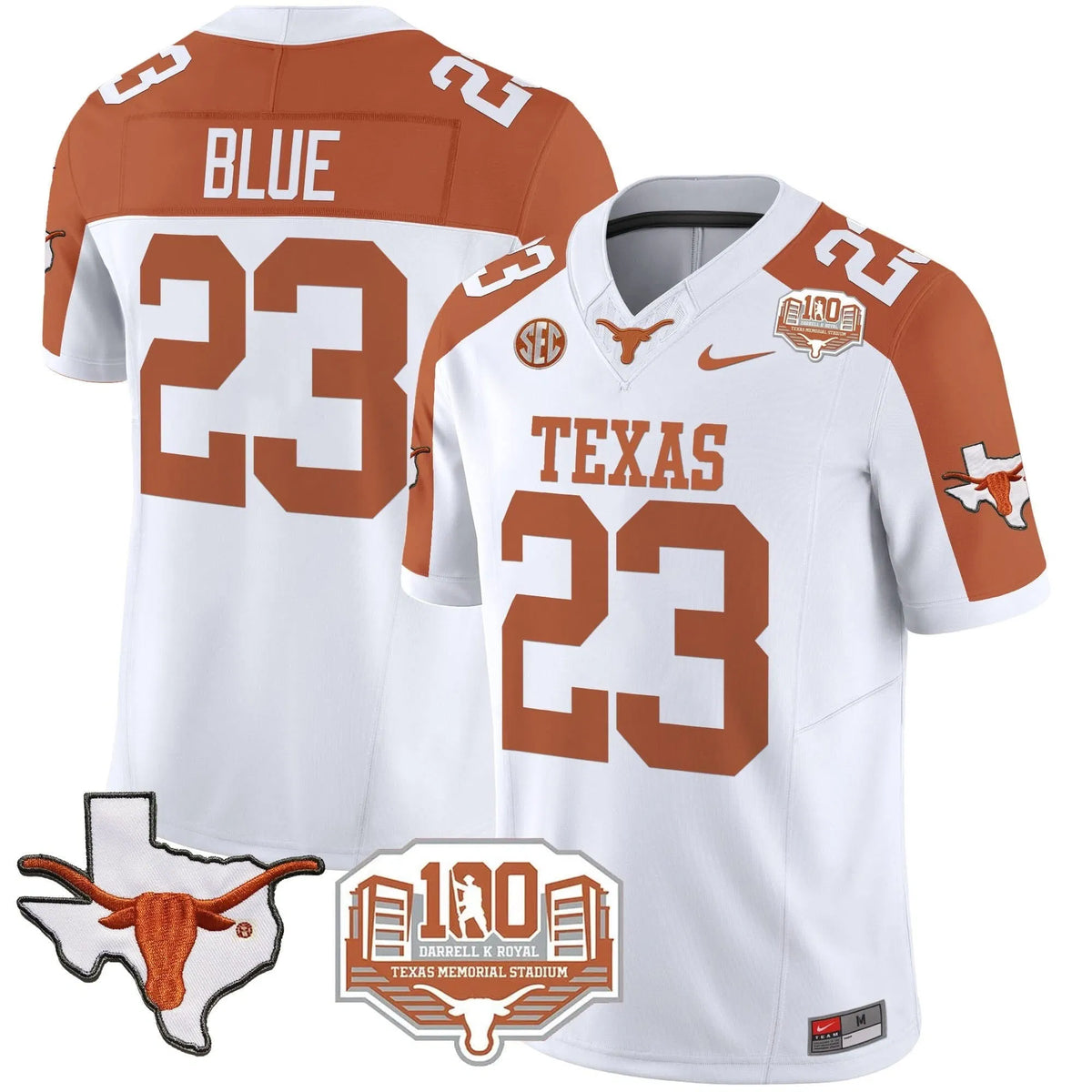 Personalized TL 2026 Vapor Limited Jersey - 100 years of Darrell K Royal - Inverted / Jaydon Blue Stitched