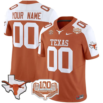 Personalized TL 2026 Vapor Limited Custom Jersey - 100 years of Darrell K Royal - Orange Alternate Stitched