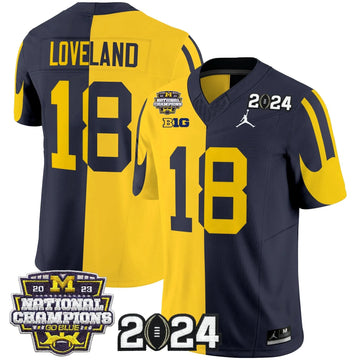 Personalized MW 2026 CFP & National Champions Patch Vapor Limited Jersey - Split / Colston Loveland Stitched