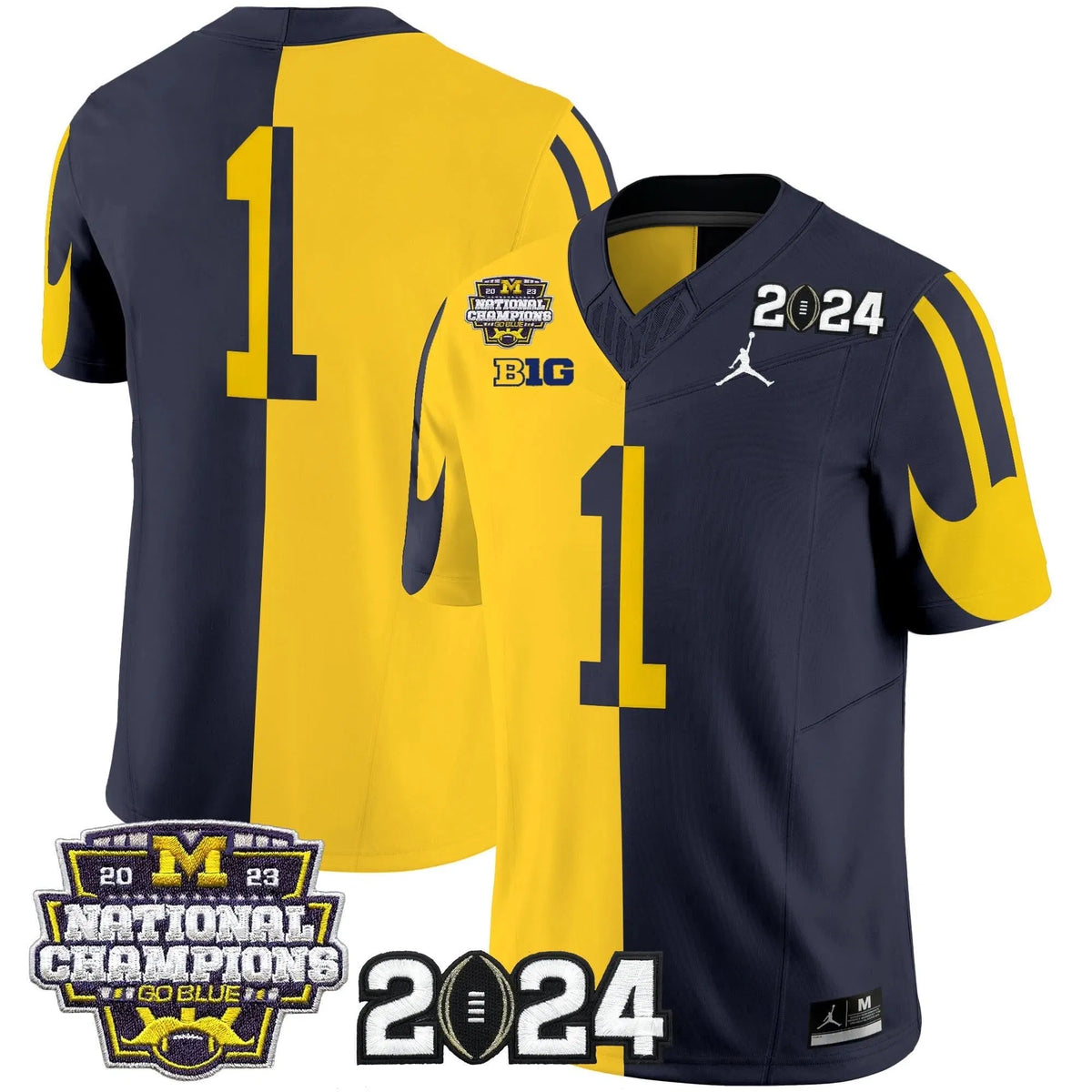 Personalized MW 2026 CFP & National Champions Patch Vapor Limited Jersey - Split / #1 Team Stitched