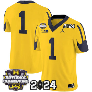Personalized MW 2026 CFP & National Champions Patch Vapor Limited Jersey - Maize / #1 Team Stitched