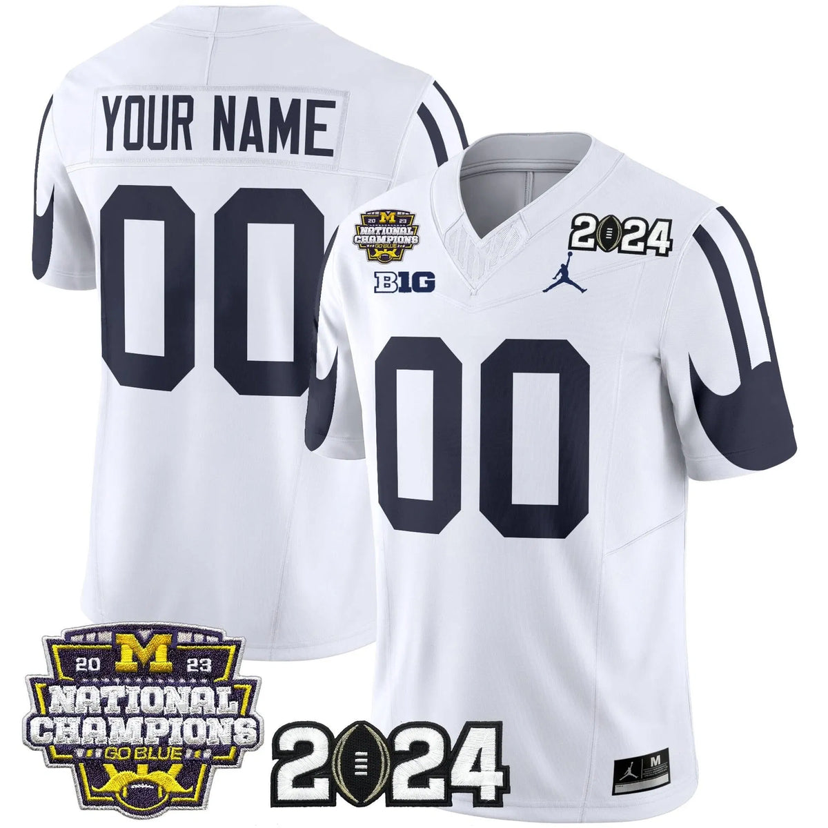 Personalized MW 2026 CFP & National Champions Patch Vapor Limited Custom Jersey - White Stitched