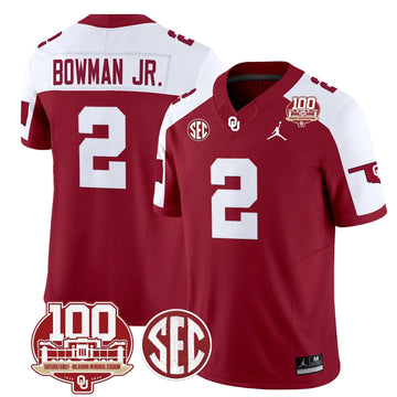 Personalized OS 100th Anniversary Patch Vapor Limited Jersey - Crimson Alternate / Billy Bowman Jr. Stitched