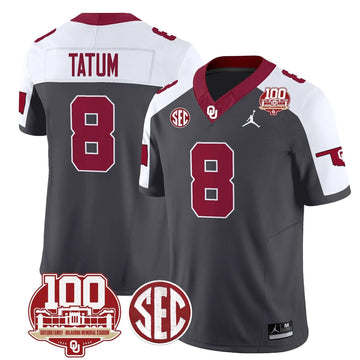 Personalized OS 100th Anniversary Patch Vapor Limited Jersey - Anthracite Alternate / Taylor Tatum Stitched