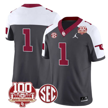 Personalized OS 100th Anniversary Patch Vapor Limited Jersey - Anthracite Alternate / #1 Team Stitched