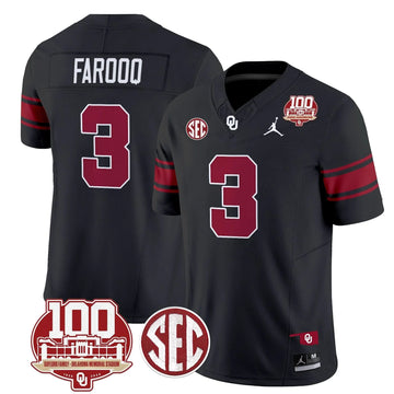 Personalized OS 100th Anniversary Patch Vapor Limited Jersey - Black / Jalil Farooq Stitched
