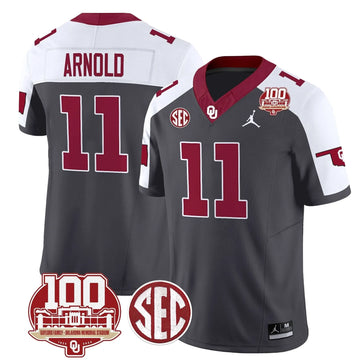 Personalized OS 100th Anniversary Patch Vapor Limited Jersey - Anthracite Alternate / Jackson Arnold Stitched