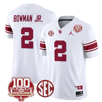 Personalized OS 100th Anniversary Patch Vapor Limited Jersey - White / Billy Bowman Jr. Stitched