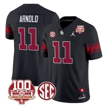 Personalized OS 100th Anniversary Patch Vapor Limited Jersey - Black / Jackson Arnold Stitched