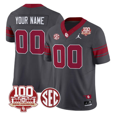 Personalized OS 100th Anniversary Patch Vapor Limited Custom Jersey - Anthracite Stitched