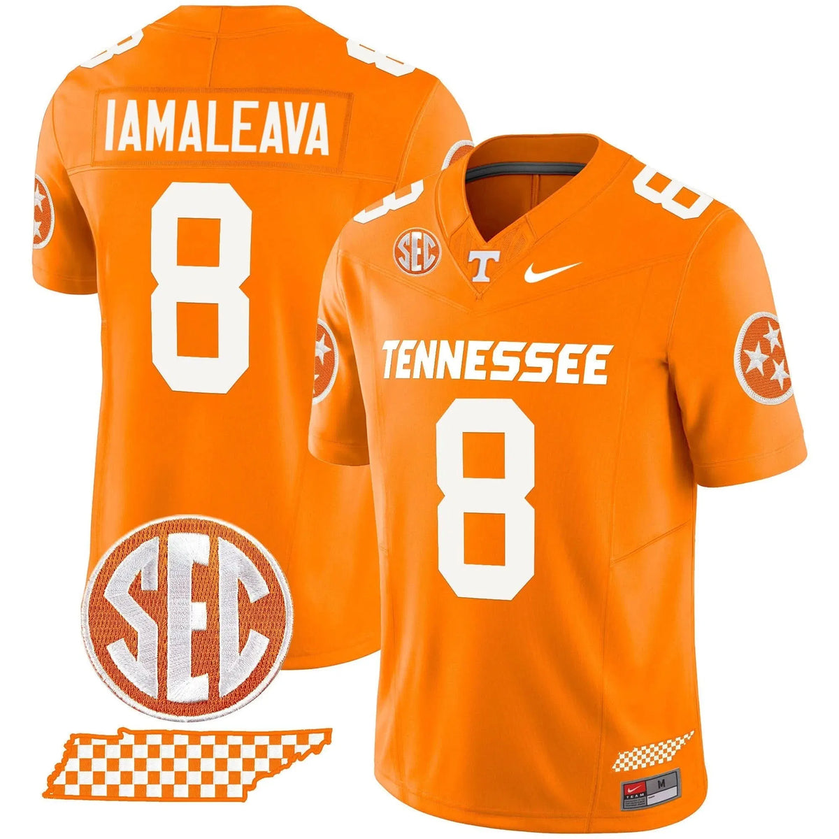 Personalized TV 2026 Vapor Limited Jersey V2 - Orange / Nico Iamaleava Stitched