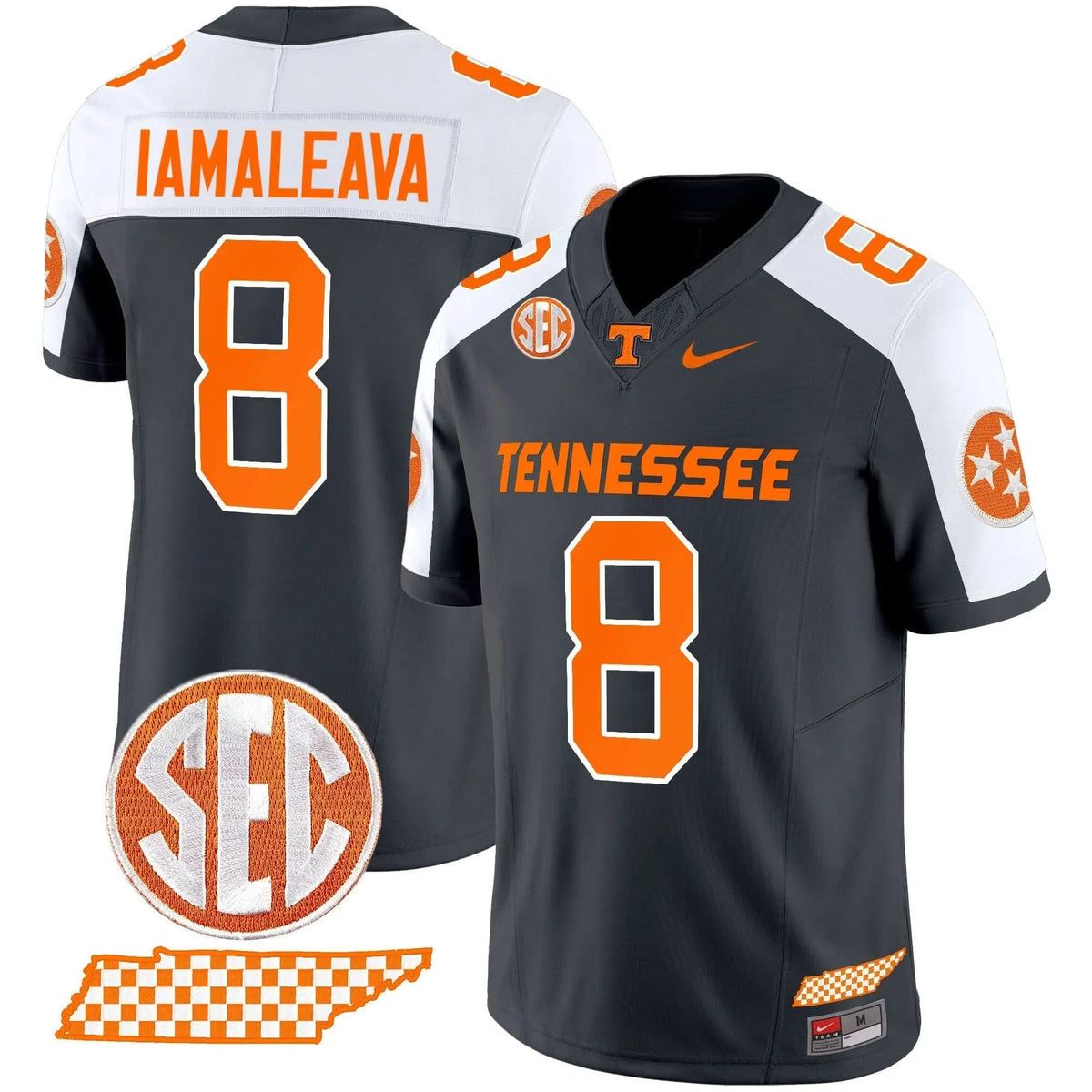 Personalized TV 2026 Vapor Limited Jersey V2 - Grey Alternate / Nico Iamaleava Stitched
