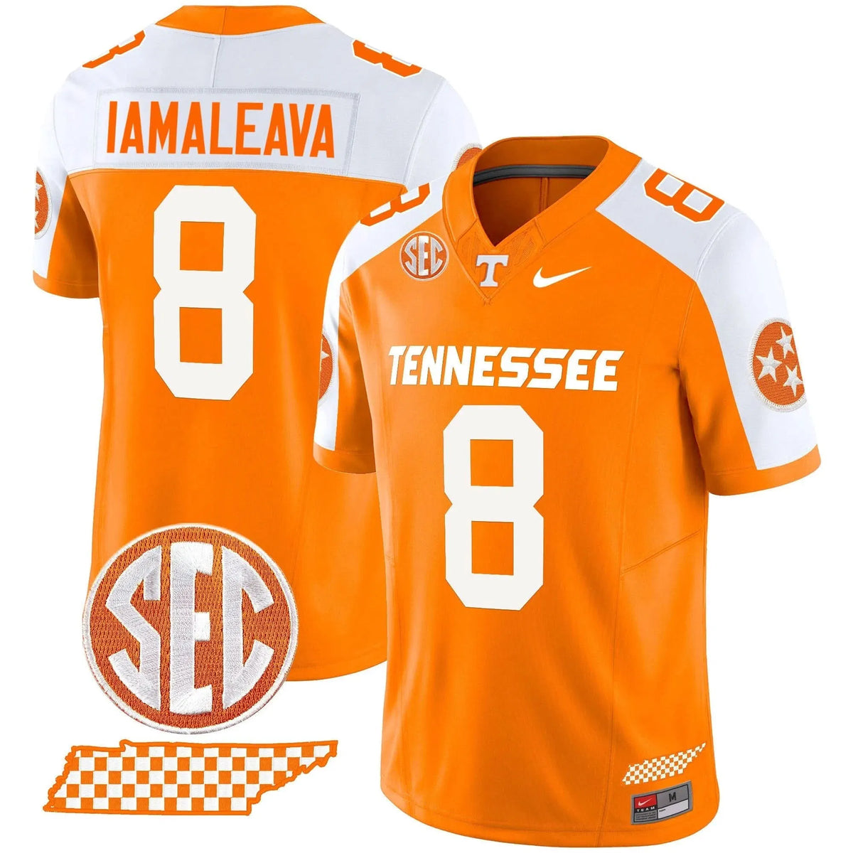 Personalized TV 2026 Vapor Limited Jersey V2 - Orange Alternate / Nico Iamaleava Stitched
