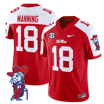 Personalized OMB 2026 Vapor Limited Jersey V2 - Red Alternate / Archie Manning Stitched