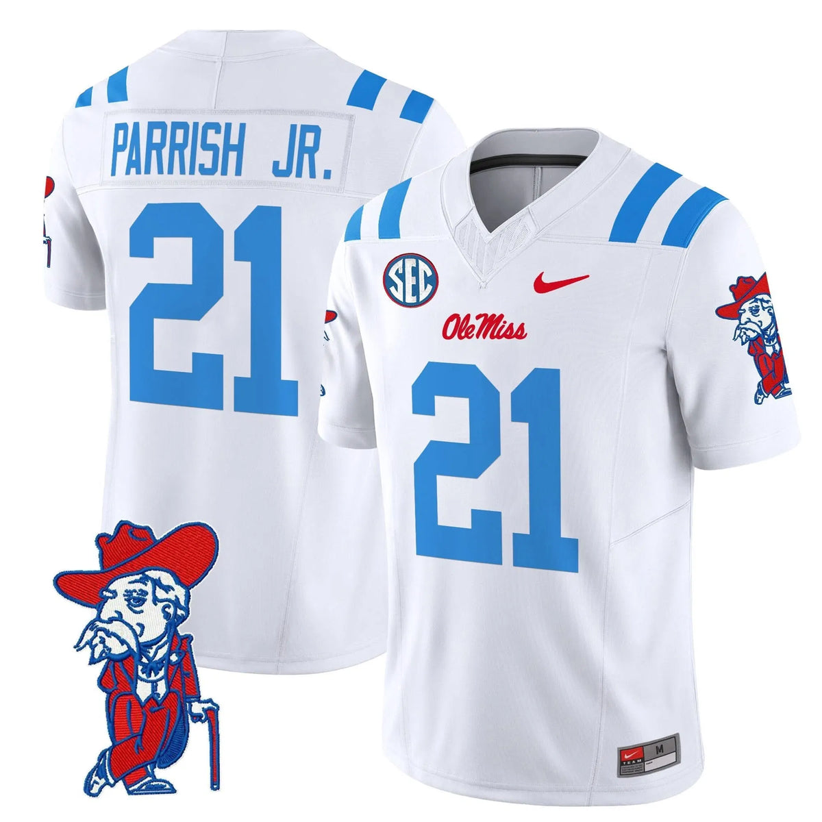 Personalized OMB 2026 Vapor Limited Jersey V2 - 2026 White / Henry Parrish Jr. Stitched