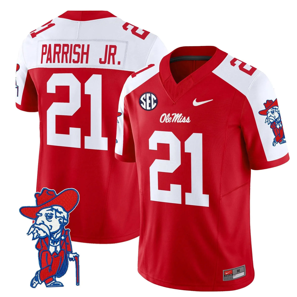 Personalized OMB 2026 Vapor Limited Jersey V2 - Red Alternate / Henry Parrish Jr. Stitched